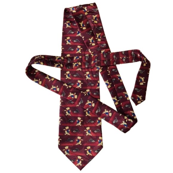 Gold City 100% Silk Handmade Ties (2)– Winnie the Pooh & Cartoon Lions - Picture 2 of 6